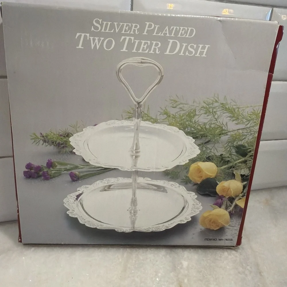Vintage Silver Plated 2 Tier Serving Dish
